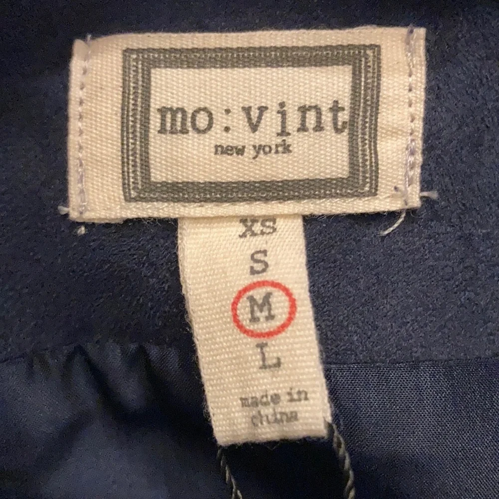 Anthropologie Blue and Brown Suede Skirt | Size Medium - Picture 3 of 3